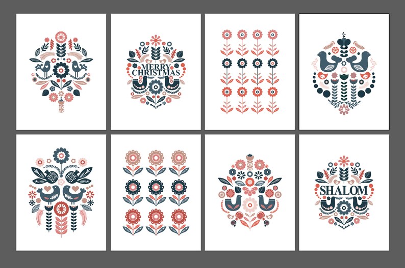 Nordic Wall Art Set Minimal Scandi Decor Mid Century Print Etsy