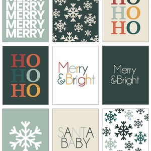 20 Christmas Printable Wall Art, Printable Holiday Wall Art, Christmas ...