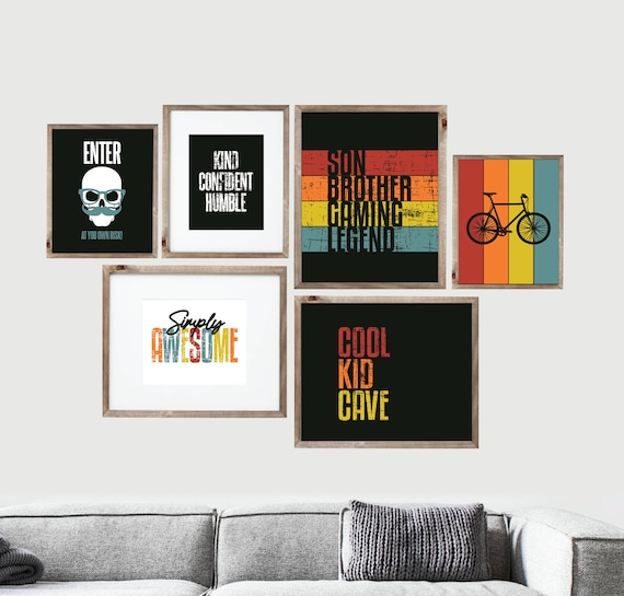 21 Teen Boy Room Wall Art, Teen Boy Room Decor, Boys Room Dorm