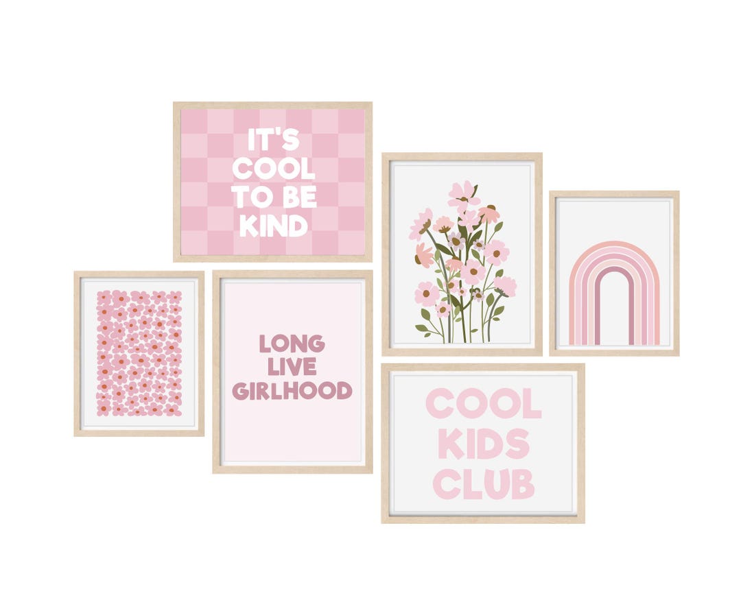 Pink Wall Decor, Pink Wall Art, Teen Girl Wall Decor, Blush Pink Wall ...