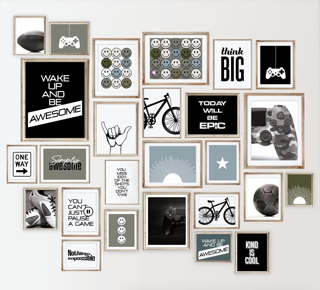 29 Teen Boy Room Decor, Printable Wall Art Set, Teen Room Wall Art