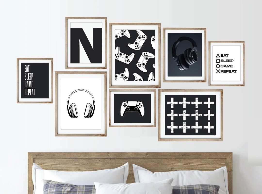 Gamer Wall Art, Wall Art, Gamer Room Print Set, Teen Bedroom Decor ...