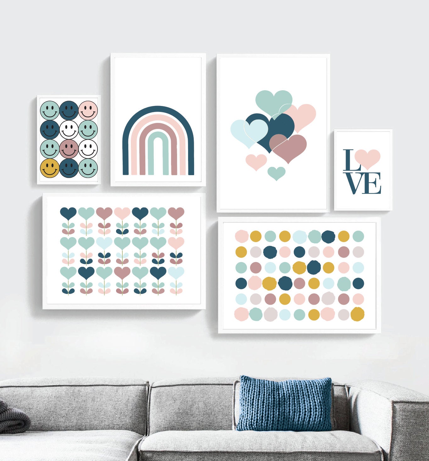 33 Teen Room Wall Art Set, Girl Room Colourful Wall Decor, Rainbow  Printable Wall Art Set, Quote Prints, Dorm Decor Bundle, Pink Wall Decor 