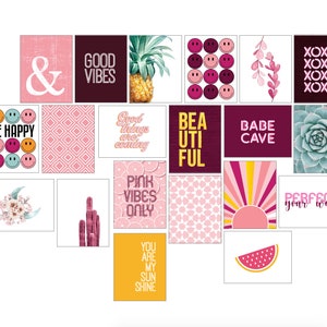 20 Fun Colorful Teen Girl Print Set, Printable Wall Art Bundle, Girl ...
