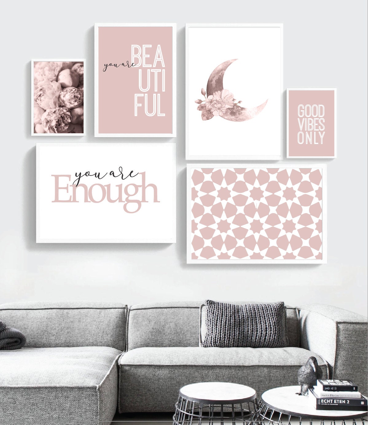 Gallery Wall Art Set of 6 Prints, Nursery Set Scandinavian Prints Kids  Bedroom Prints Nursery Wall Art, Printable Wall Art Teen Room Decor 