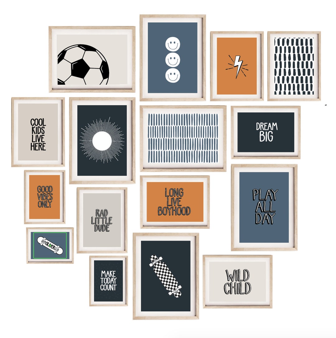 37 Boys Room Decor, Boys Room Print Set, Boys Room Wall Decor, Boys