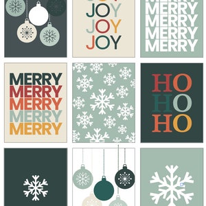 20 Christmas Printable Wall Art, Printable Holiday Wall Art, Christmas ...
