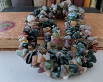 Multi Colored Jasper   Pebble Chip Gemstone Beads 36 Inch Strand, Craft or Jewelry by JewelsCharmsMore Quantity Bulk Discounts