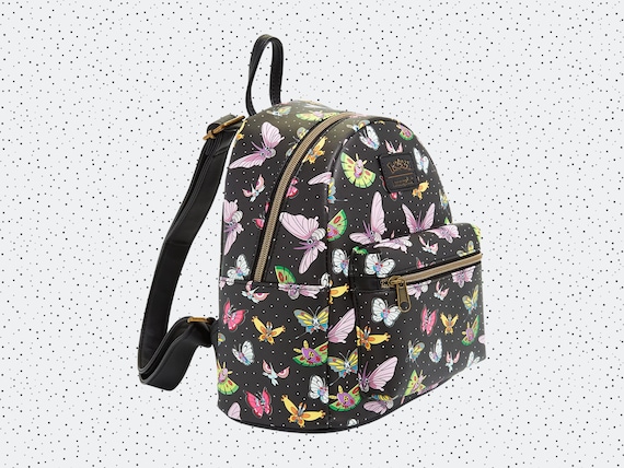 Loungefly Pokemon Winged Types Moths Butterflies Black Mini Backpack NWT Loungefly Pokemon Winged Pokemon Types Mini Backpack | Hot Topic main image 3