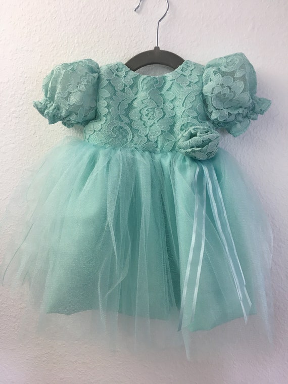 mint green baby dress