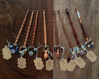 Midlands or English Bobbins priced per each 12.50 - All in wood and Spangled from an Estate as pictured