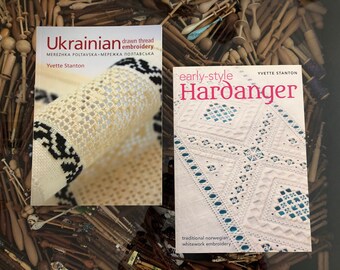 Needle Lace Books 28.50 - 32.50 by Yvette Stanton Ukrainian drawn thread Embroidery and Early-Style Hardanger wonderful Embroidery patterns