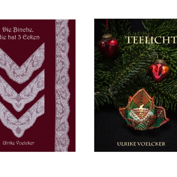 IN Stock!!!  Bobbin Lace Booklets 17.50-24.50ea - Ulrike Voelcker- Die Binche 24.50 3 Binche Patterns or Teelicht 17.50- both for 41.50