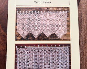 Bobbin Lace Pattern booklet 24.50 "Zwei Gardinen" Two curtains by Christine Mirecki - 2 curtain one with colored diagram includes English