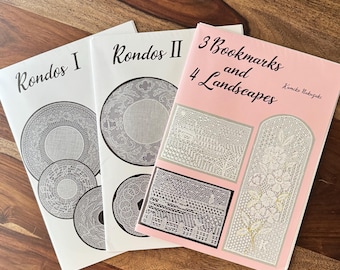 アート本 ボタン デザイン図録 Boutons Loic Allio Seuil New Binche Bobbin Lace Folio's by Kumiko Nakazaki - Rondos I or II