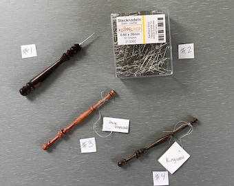 Bobbin Lace Tools 12.00-15.00 each - Ergonomic Crochet hook #14, Rustproof pin 0.60 x 30mm 50 gramms or  Captive Ring Midlands bobbin