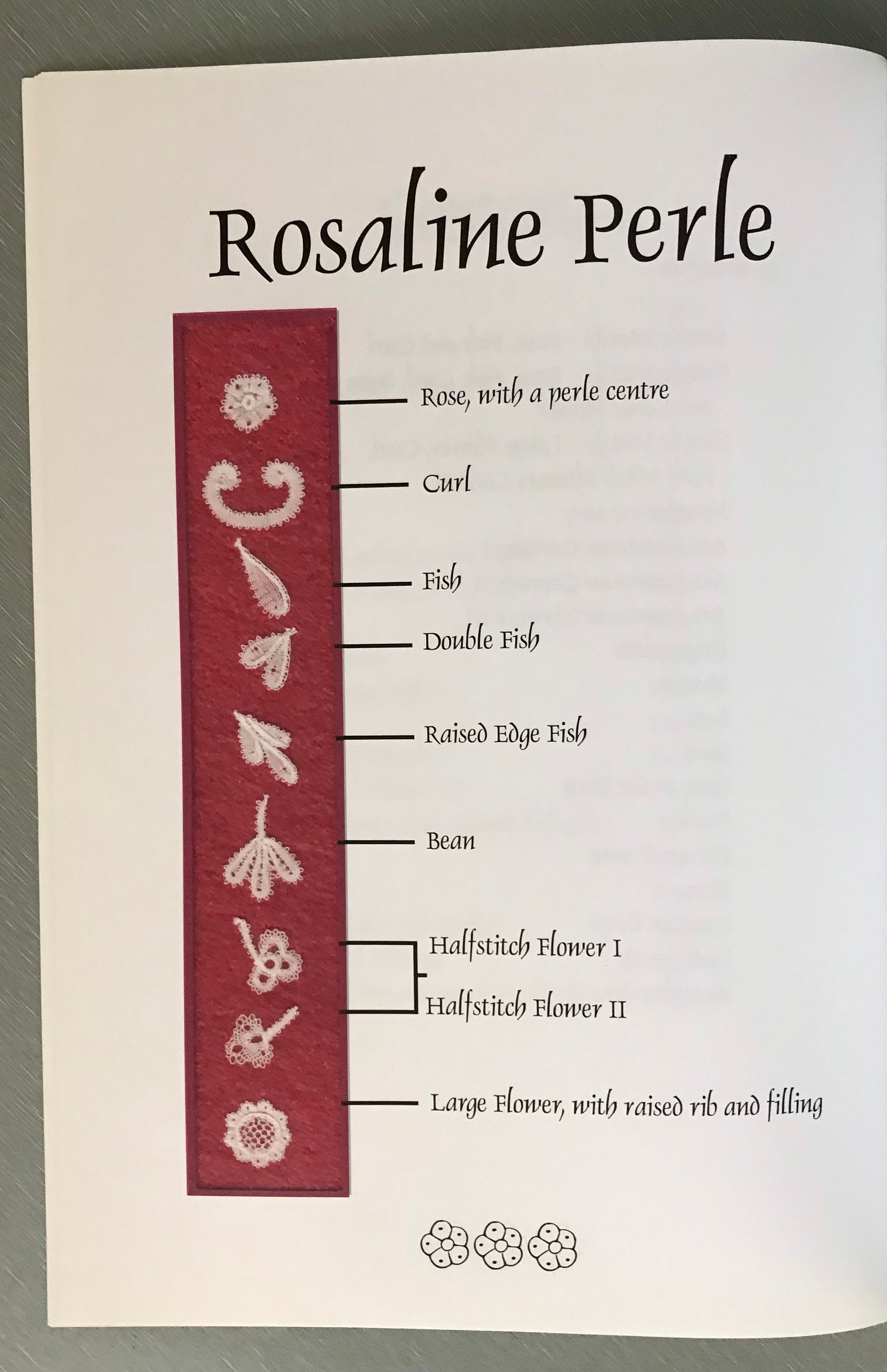 Bobbin Lace Book Rosaline Perle by Judith Cordell - Great