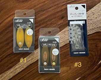 Clover Tatting Shuttles - 11.50-17.50 Clover 2 Pack or Crochet hook -2 Pack in classic without pick or with pick and #12 crochet hook