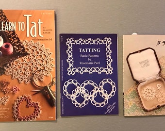 Tatting Books - Learn to Tat with DVD by Jeanette Baker 18.50, Tatting Basic Patterns by Rosemarie Peel 16.50 & Sumie 4391 in Japanese 20.00