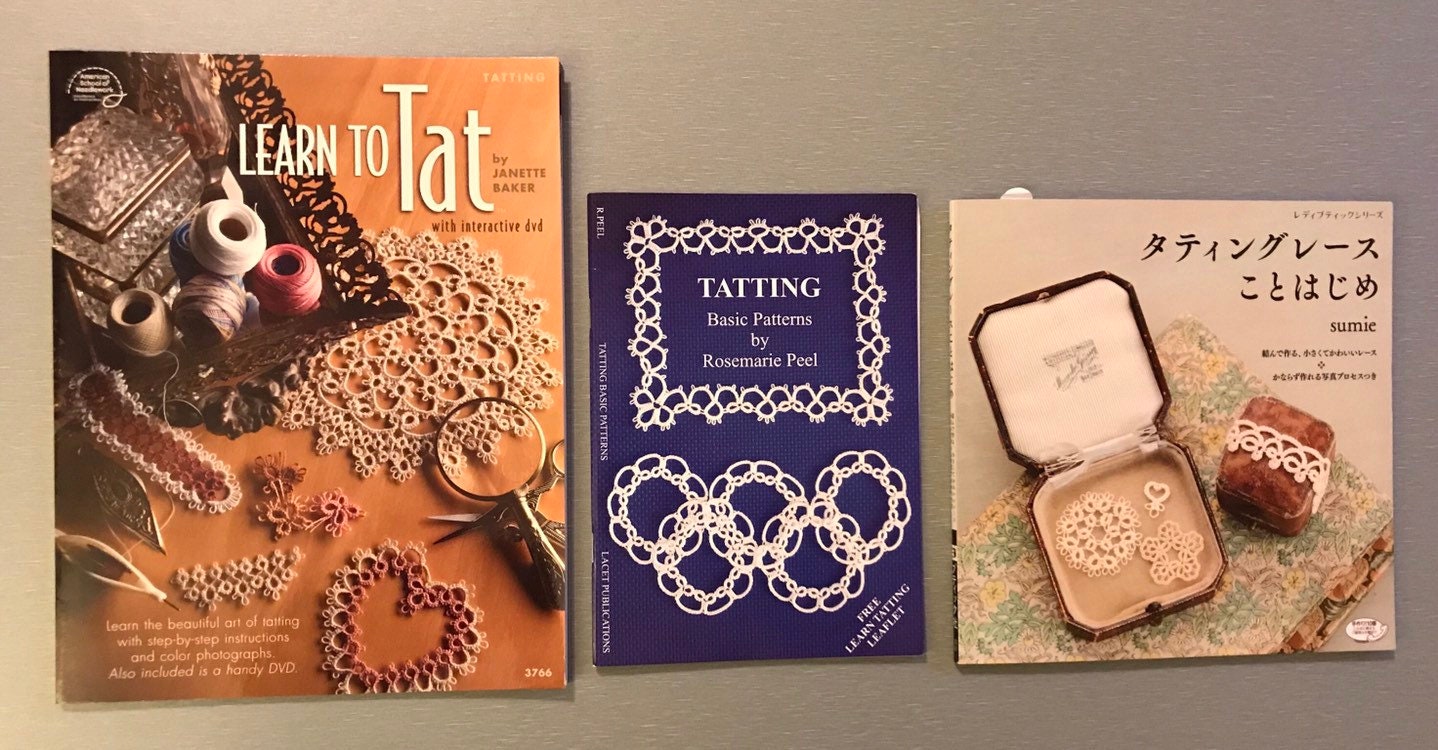 Tatting Books - Learn to Tat with DVD by Jeanette Baker 18.50, Tatting Basic Patterns by Rosemarie Peel 16.50 & Sumie 4391 in Japanese 20.00