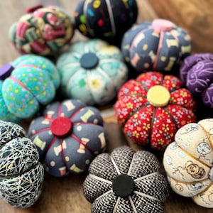 Pin cushions 13.50 each - all handmade and original - Pin cushions include a magnet in the center to put loose pins or your tools for lace