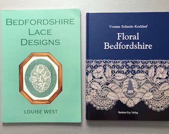 Bedfordshire Bobbin Lace Books 44.50-49.50 - Bedforshire Lace Designs by Louise West and Floral Bedfordshire by Yvonne Scheele-kerkhof