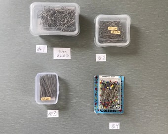 Bobbin Lace Pins 8.50 each Available in  26 .65 pins, Extra Thick Picot Pins, 40 .60 pins or .50 Glass head pins
