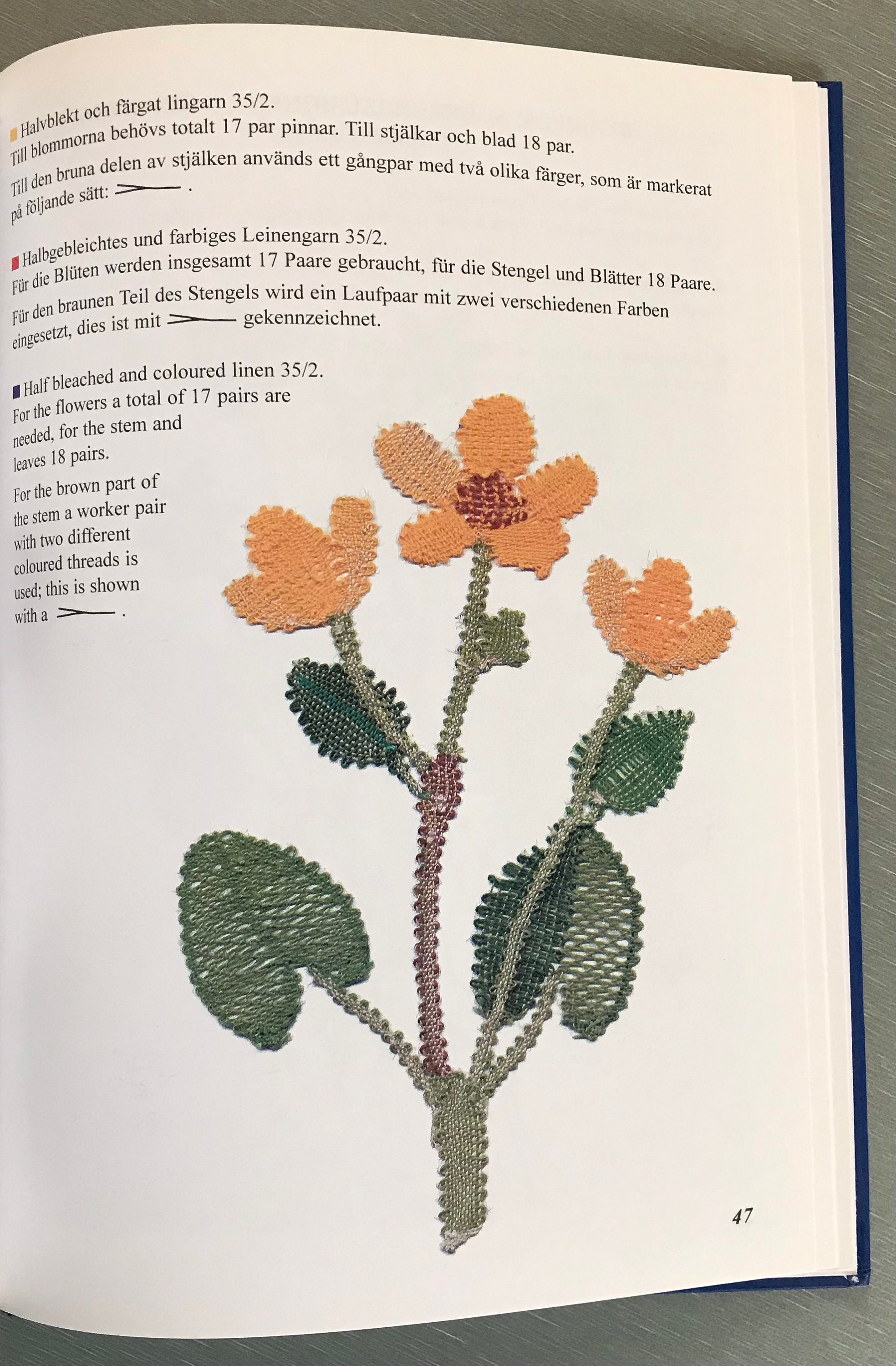 Bobbin Lace Book 32 50 Flowers In Bobbin Lace By Ulla Fagerlin Etsy