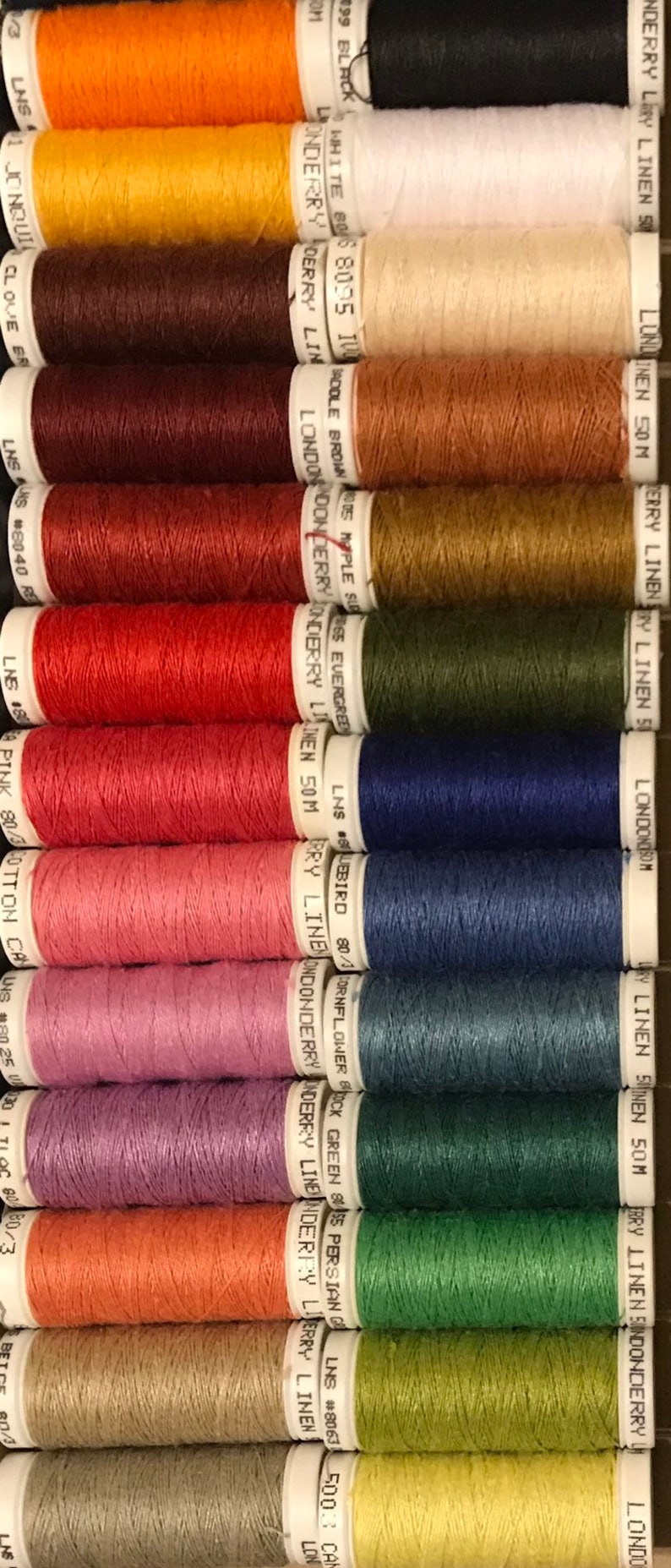 Linen Lace Threads for Bobbin Lace Londonderry 80/3 Color Etsy
