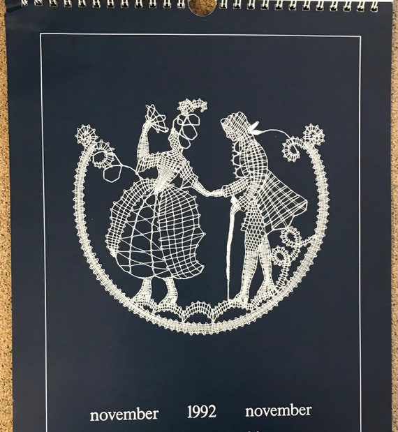 Bobbin Lace Calendar 17.50 Bohemia Lace Calendar 1992 Year 12 Unique  Patterns One for Each Month Includes Patterns for Each Piece - Etsy