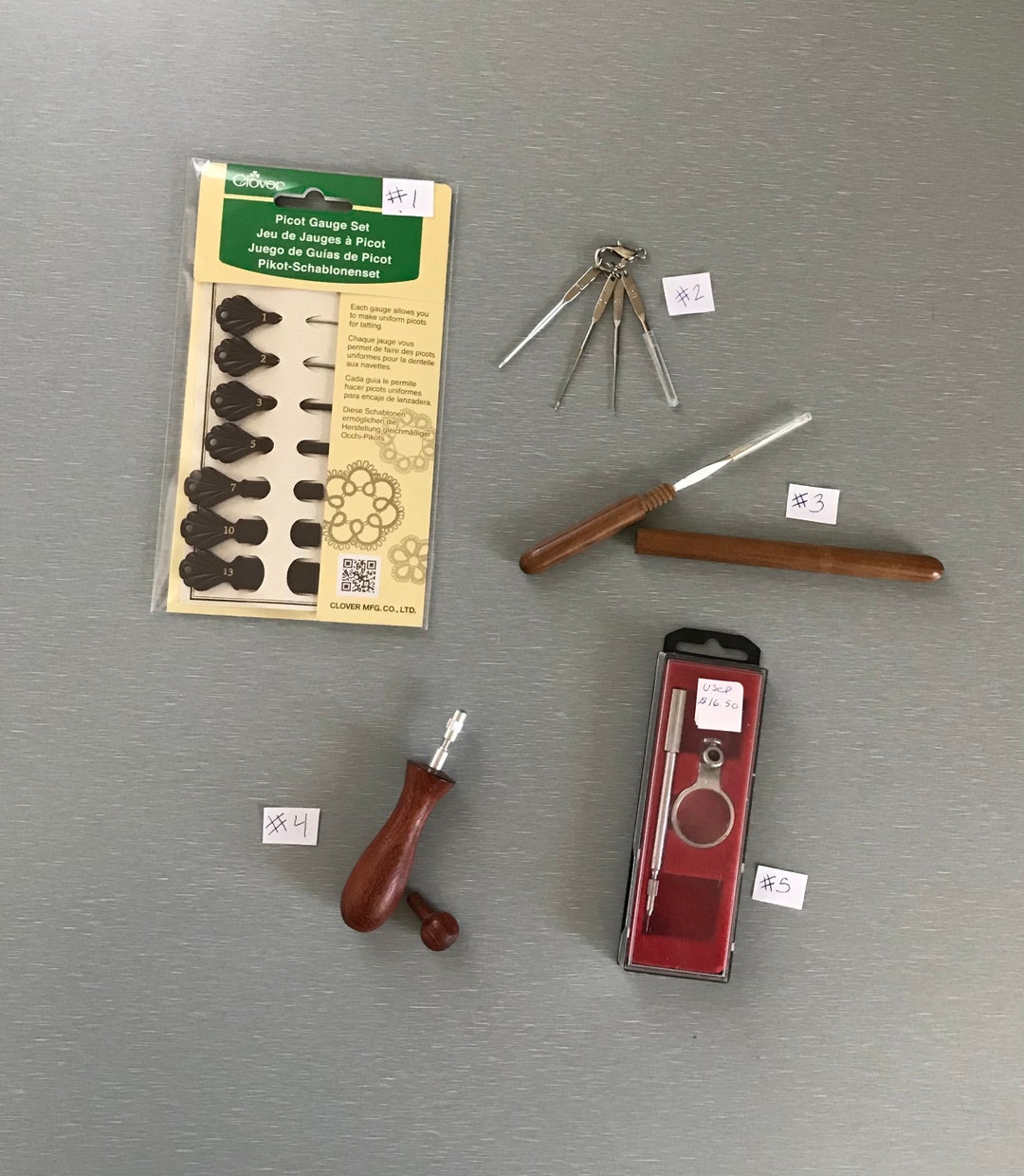 Bobbin Lace & Tatting Tools 14.50 22.50 Ea Clover Picot Gauge Set, Mini