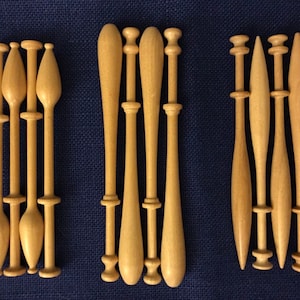 Bobbin Lace Bobbins by the Dozen 12.50 -14.50 per dozen- Mechlin/Dutch/11 mm Bobbins , Bayeux Bobbins or Small or Medium Swiss Bobbins