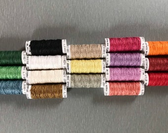 Linen Goldschild / Londonderry 30/3 Lace Threads- Color Chart 3.35/ea - Same as Goldschild  - 20 Meter spools or 25 gram spools (150m)