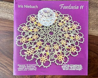 Nuevo libro de frivolité (39,50 c/u), Fantasía 11 de Iris Niebach: diagramas de color, instrucciones detalladas, fotos a color, 15 diseños, técnicas clásicas.