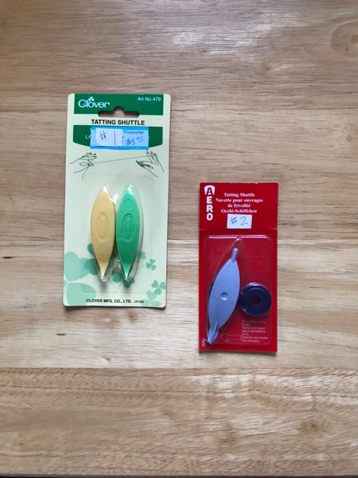 Tatting Shuttles Clover 2 Pack 6.50 or Aero Shuttle 4.50 Etsy
