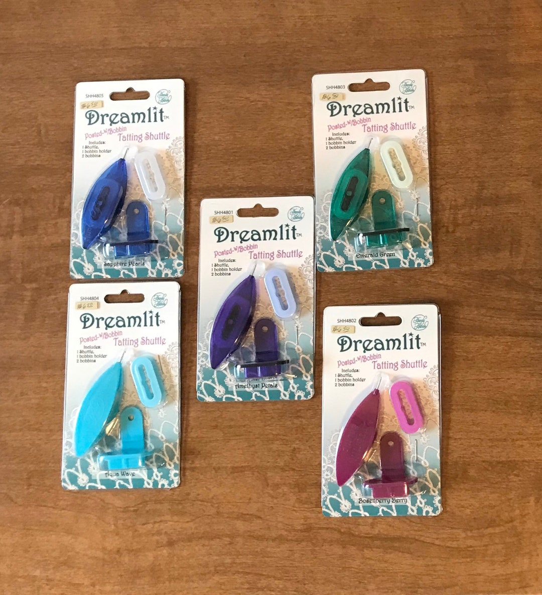 Tatting Shuttles Dreamlit in 5 Colors Shuttle Includes Shuttle W/ 2