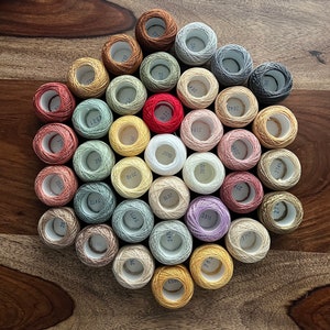 Tatting & Bobbin Lace Cotton Threads- by Venus 3.50 Size 12 available in 40 colors all are 10gram each spool and Pearl Cotton - 100% cotton