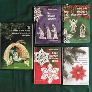 Christmas Bobbin Lace Books 39.50/ea The Crib by Jana Novak, 3 Brigitte Bellon Featuring Stars, Wisemen, Angels& more and Heavenly Christmas