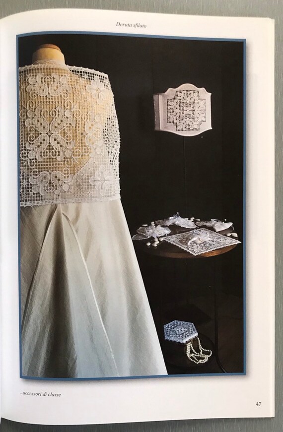 Deruta Sfilato Due Idee Needle Lace Book 30.00 by Maria Elide Melani Wonderful needlelace book written in Italian Schemi Ricami