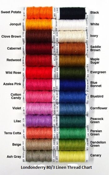 Linen Lace Threads for Bobbin Lace Londonderry 18/3 Color - Etsy