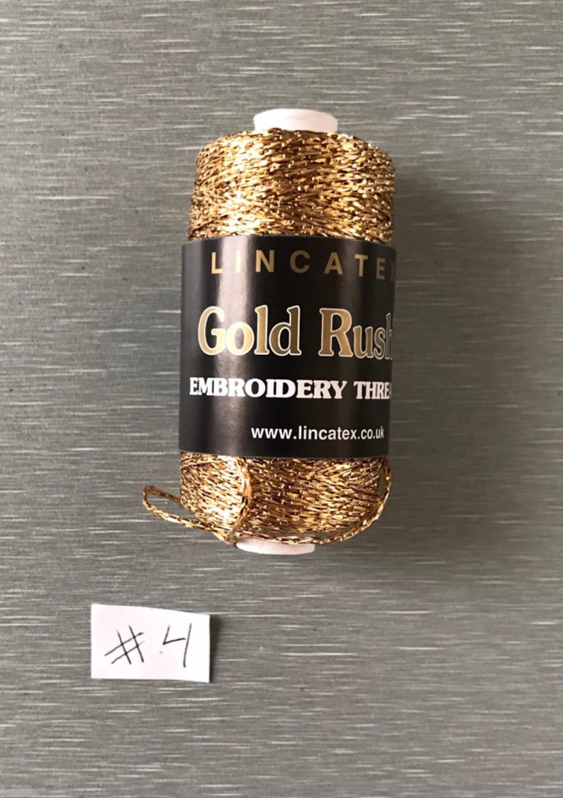 Metallic Bobbin Lace Thread Gold Rush Embroidery Thread 100 Etsy