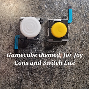 Gamecube JoyCon Joysticks for Nintendo Switch and NS Lite. 2x Analog Joystick with GameCube caps installed
