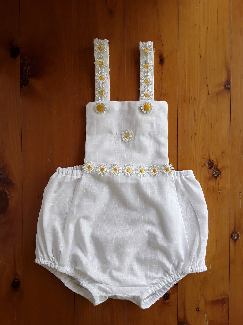 Romper With Daisy Lace Etsy