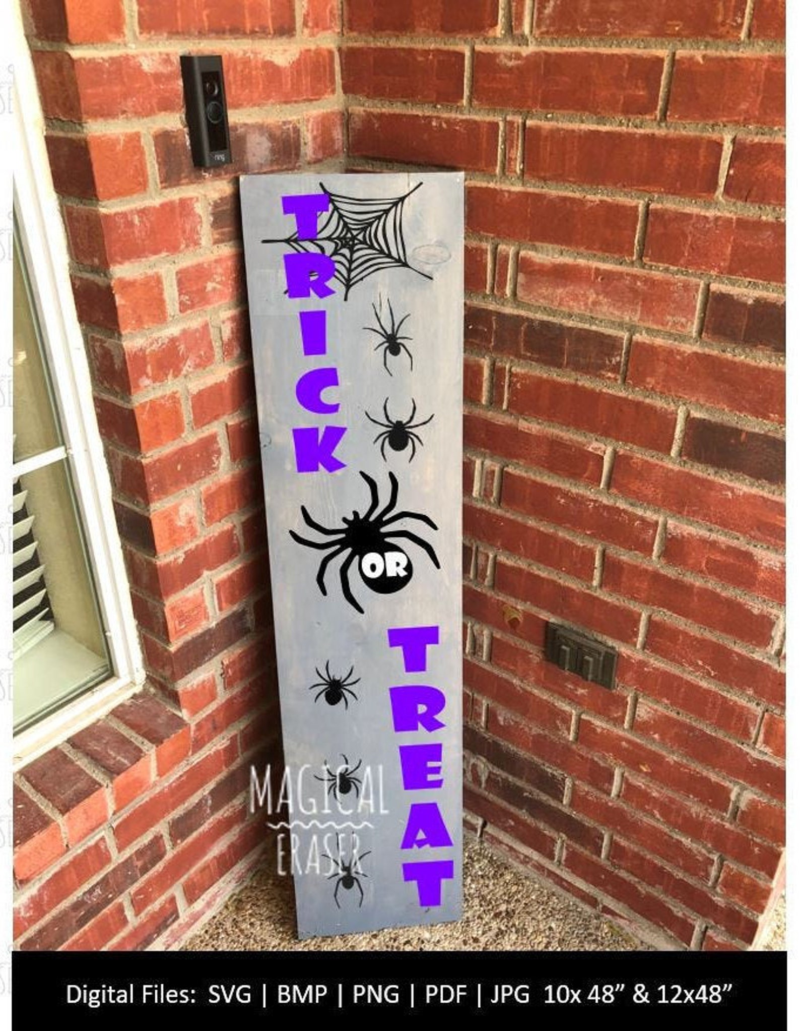 Halloween Porch Sign SVG Trick or Treat SVG Halloween SVG Etsy