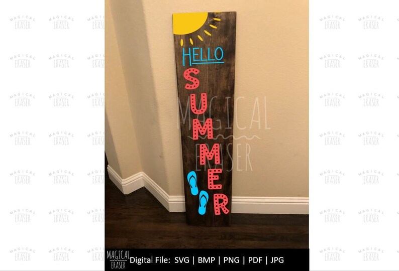 Download Hello Summer Porch Sign Svg Vertical Summer Svg Etsy