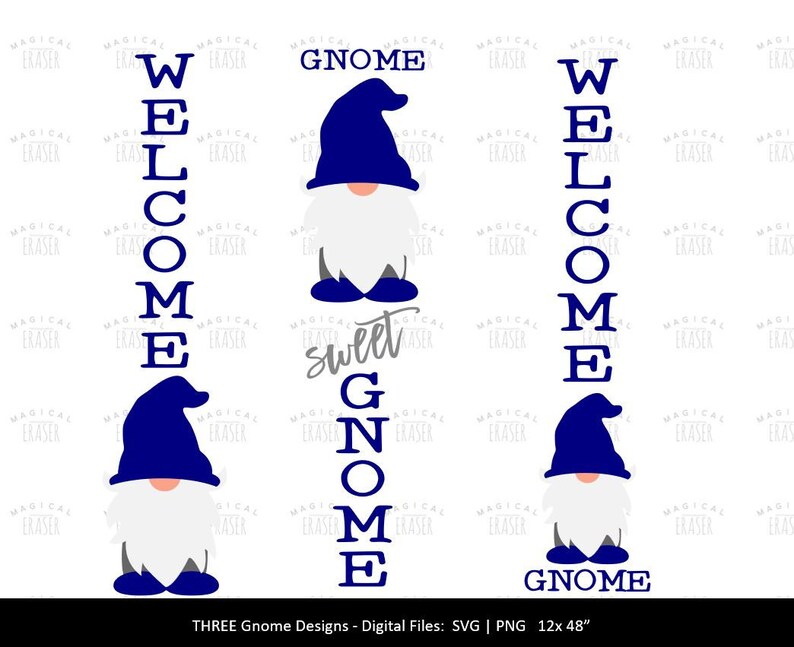 Download THREE Designs Gnome Sweet Gnome Porch Sign SVG Welcome | Etsy