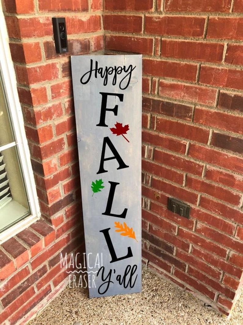 Happy Fall Y'all Porch Sign SVG Hall Fall Y'all - Etsy