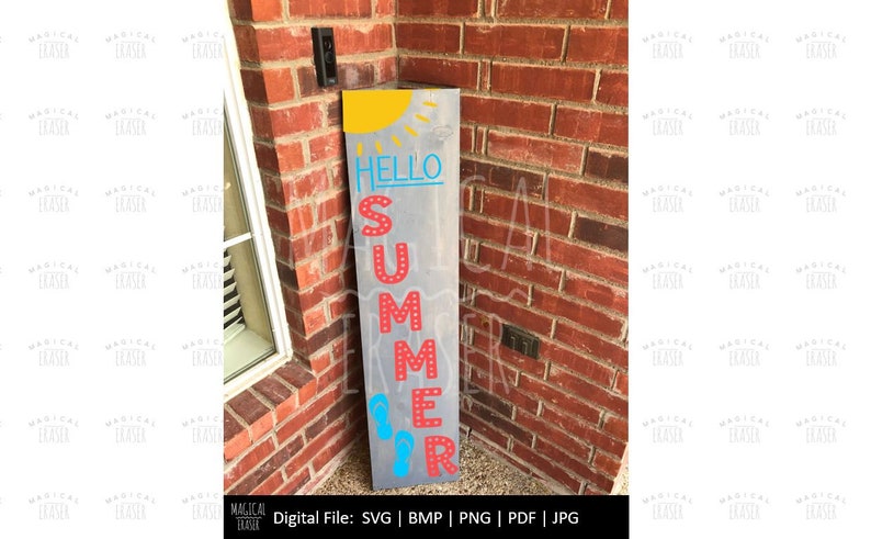 Download Hello Summer Porch Sign SVG Vertical Summer SVG | Etsy
