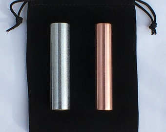 Mini Pharaoh Rods - Copper/Zinc Quartz Filled or Knot - Approx. 3" Long - 1/2" Diameter