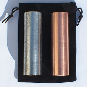 Pharaoh Rods - Copper/Zinc Quartz Filled - Approx. 4&quot; Long - 1&quot; Diameter